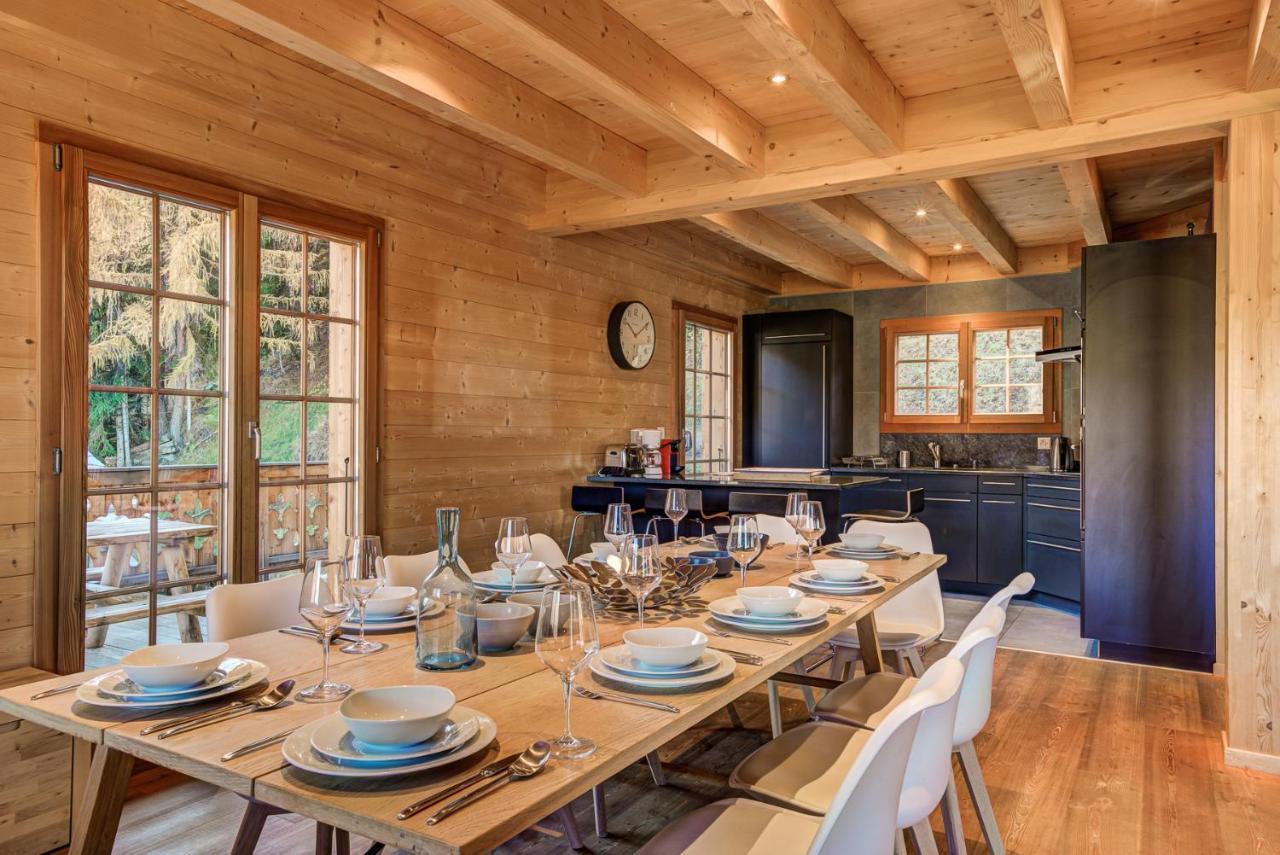 Chalet Le Chapeau La Tzoumaz Zewnętrze zdjęcie